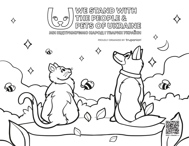 Preview image of Paws for Ukraine window sign